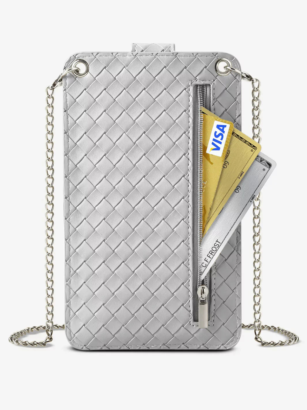 Crossbody Phone Bag Silver