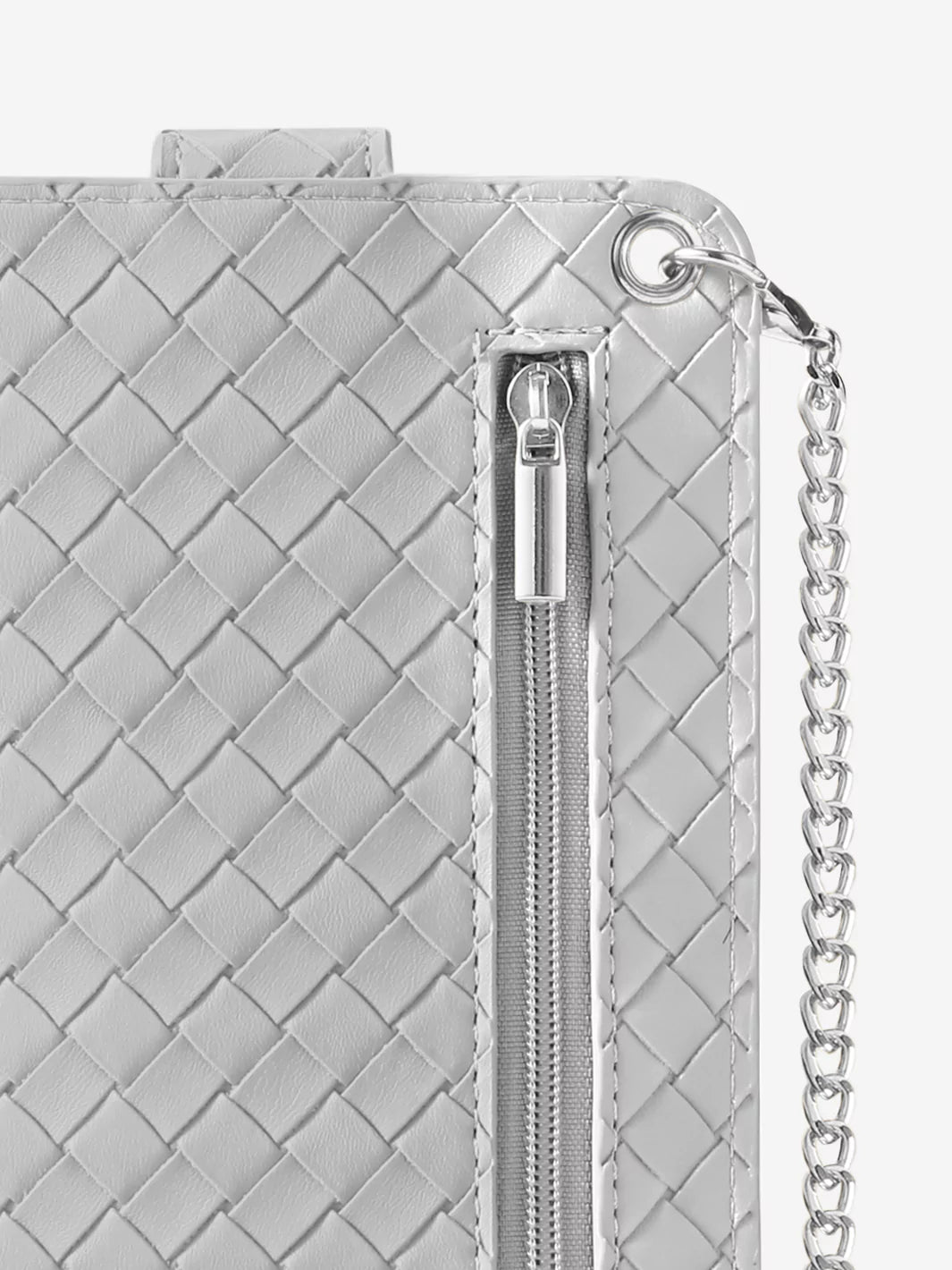 Crossbody Phone Bag Silver