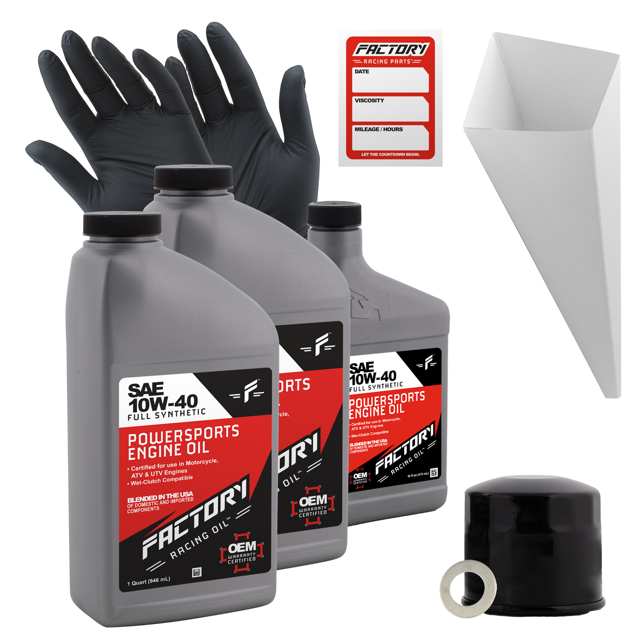 10W-40 Full Synthetic 2.5 Quart Oil Change Kit fits Suzuki VS700G 1986