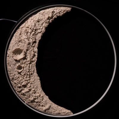 LED Crescent Moon Wall Lamp, Art Decor Wall Lighting for Indoor/Outdoor