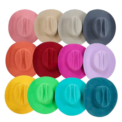 100% Wool Cowboy Hat Solid, Solid Cowboy Hat for Burning