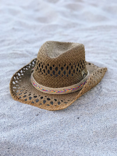 ‘Chocolate Cowboy’ Brown Soft Straw Cowboy Hat