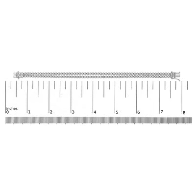 18K White Gold 5 3/5 Cttw Natural Diamond Double Row Link Tennis Bracelet (G-H Color, VS1-VS2 Clarity) - 7" Inches