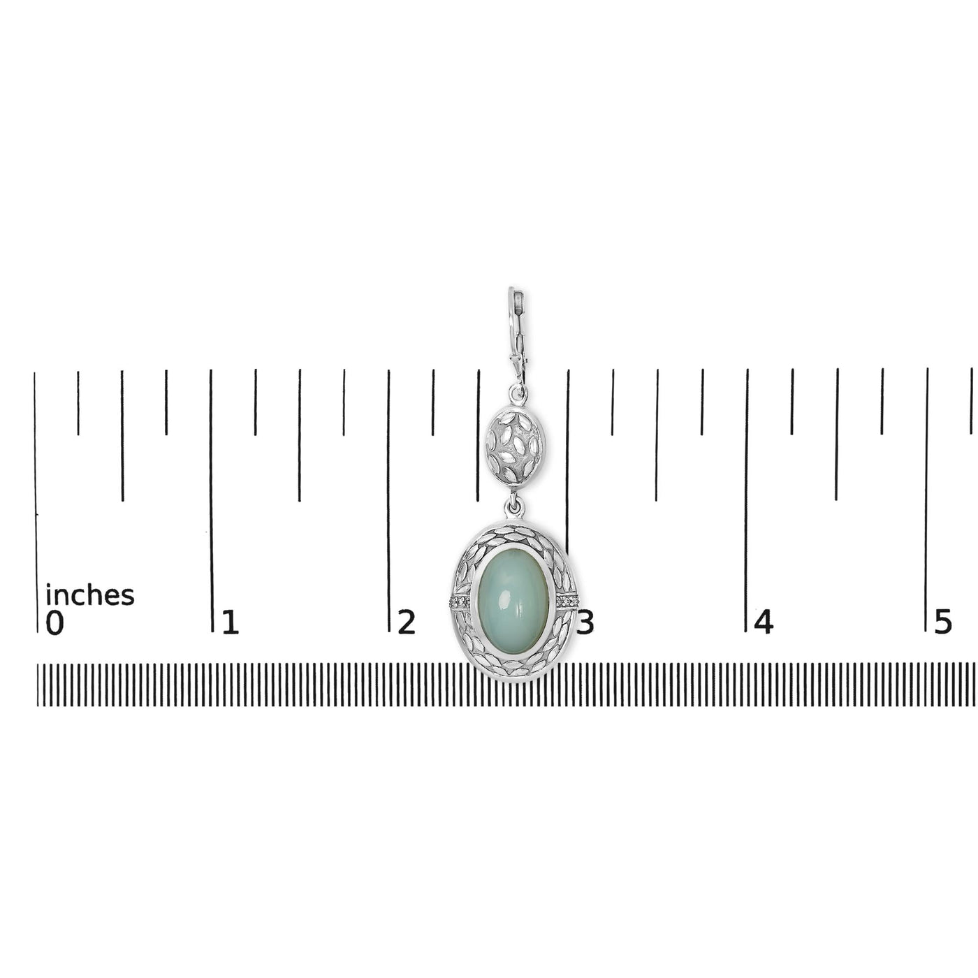 .925 Sterling Silver Chalcedony Diamond Accent Drop and Dangle Earring (K-L Color, I1-I2 Clarity)