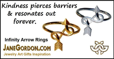 Custom Design: Heartbeat Arrow with Infinity links- Necklace- 18K gold with diamonds