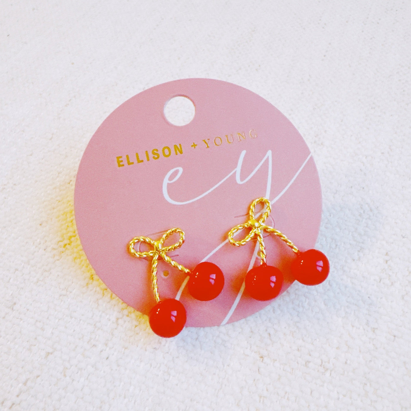 Bow And Cherry Earrings