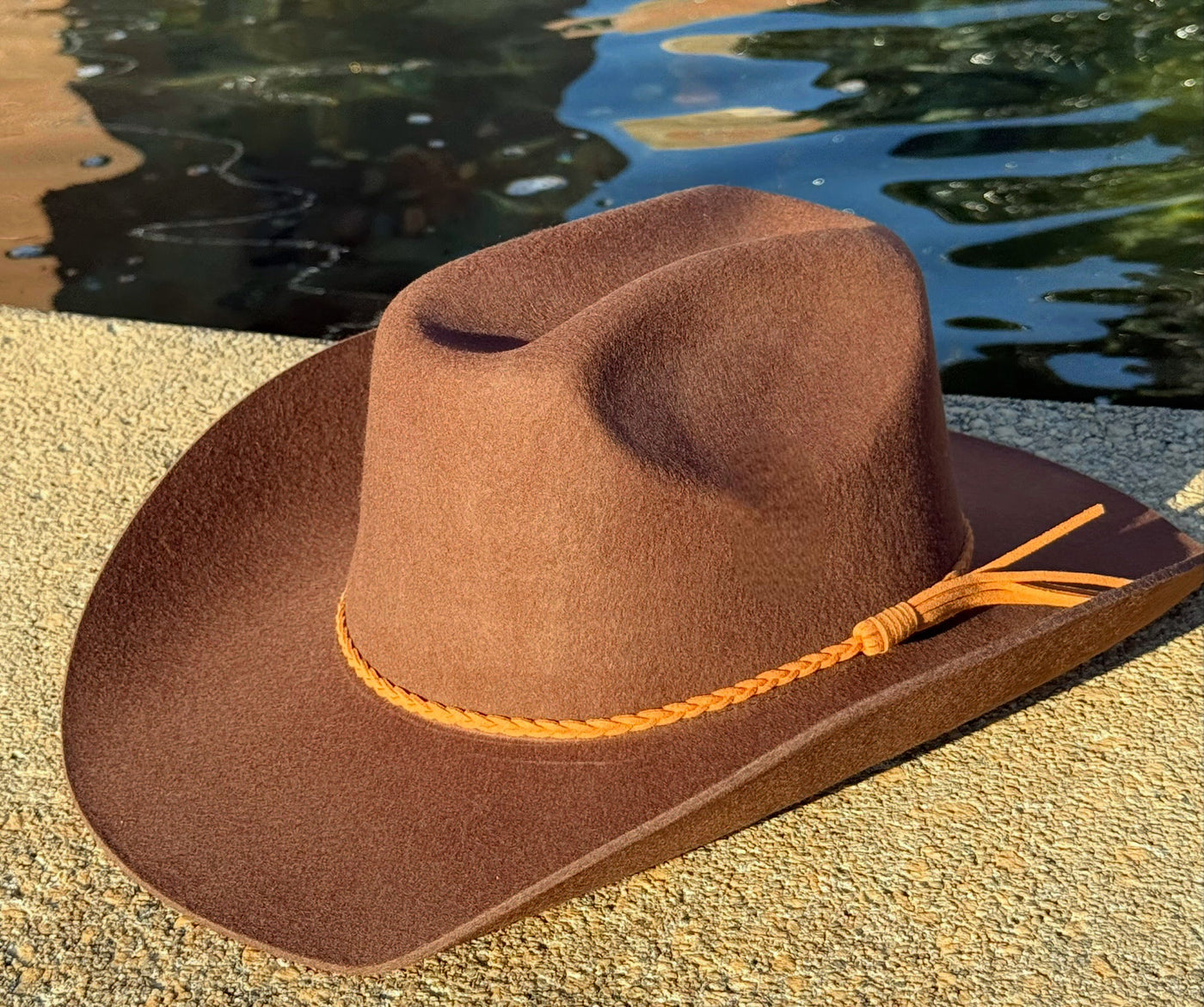 100% Wool Cowboy Hat Solid, Solid Cowboy Hat for Burning