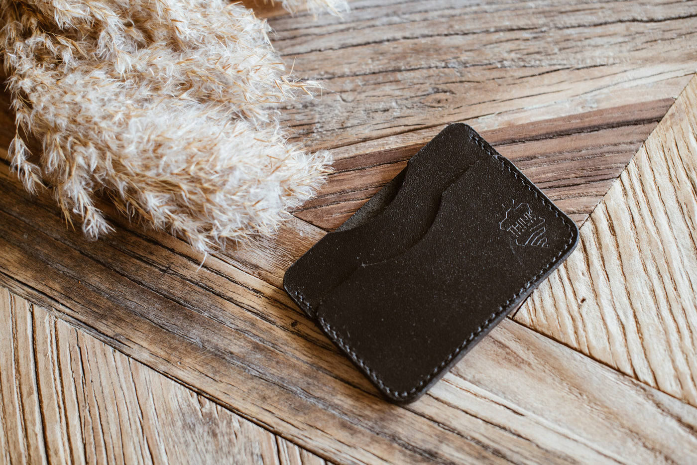 Zestaw biznesowy - portfel, wizytownik i etui na karty z wysokiej jakości skóry bydlęcej - czarny