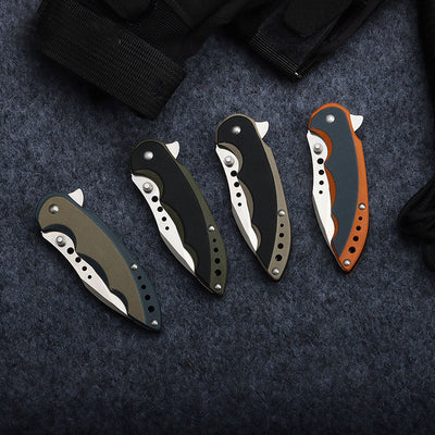 Bushcraft Pocket Knife for men Tactical Folding Knives with 12C27 steel