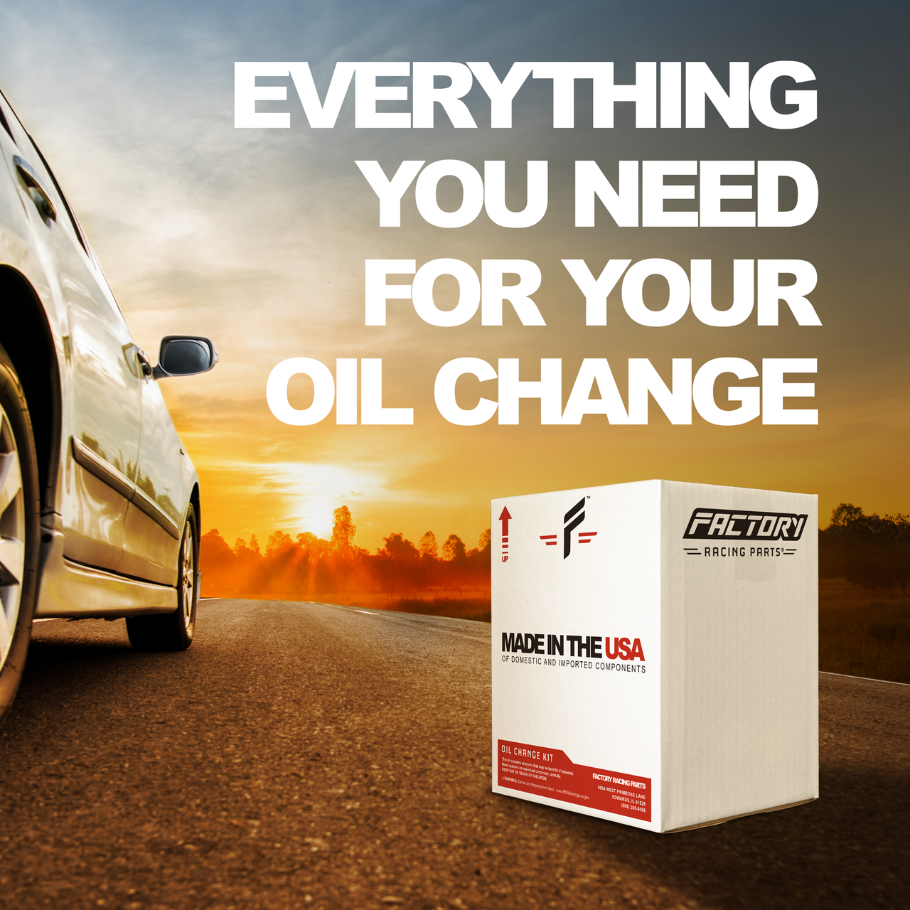 Factory Racing Parts SAE 10W-40 2qt Oil Change Kit Fits Yamaha Bruin 250 YFM250