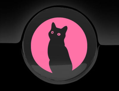 Moon Cat Fuel Cap Cover Car Sticker