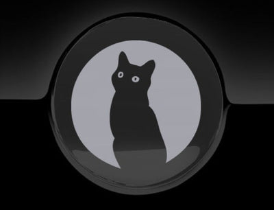 Moon Cat Fuel Cap Cover Car Sticker