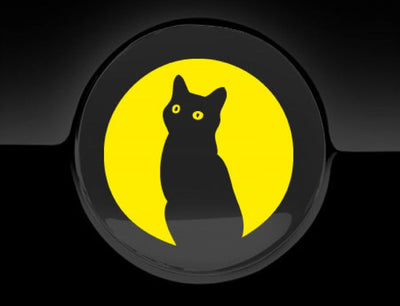 Moon Cat Fuel Cap Cover Car Sticker