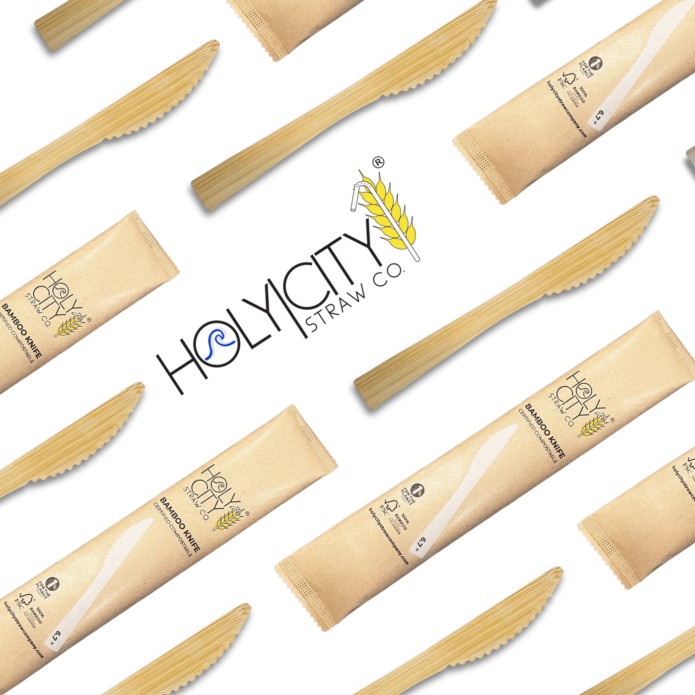 6.7" Wrapped Bamboo Knives