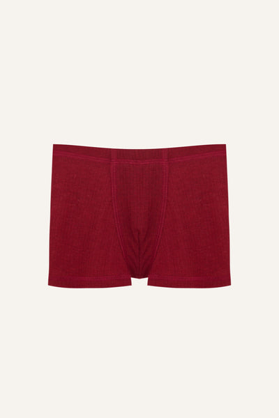 Lyocell-Wool Kids Boxers - Red