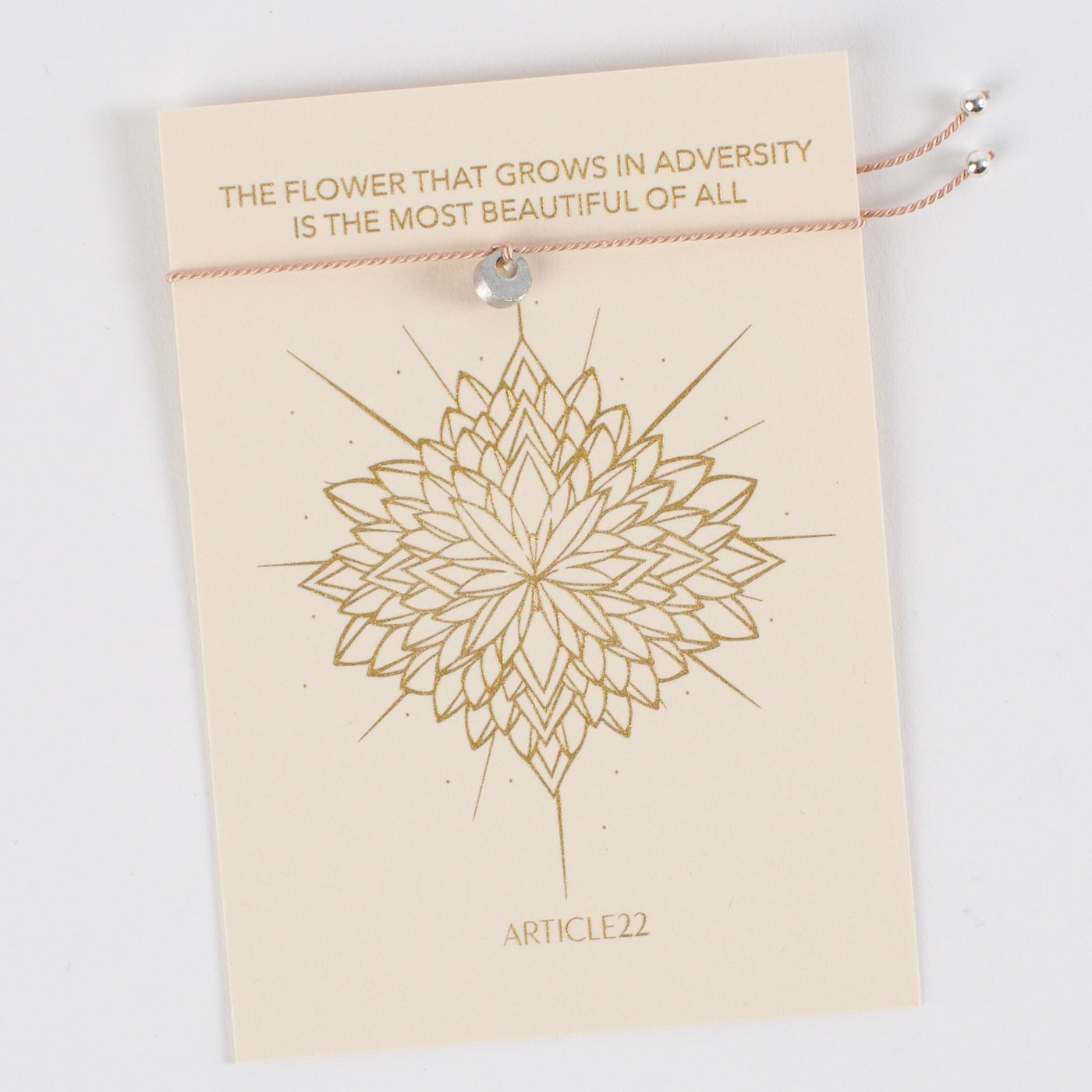 BEAUTY IN ADVERSITY - LOTUS FLOWER SILK MANTRA BRACELET