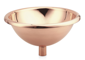 VIENNA High-Polish Hand-Beaten Copper Sink| 16"x5"| –Round Vessel Bathroom Sink | data start data