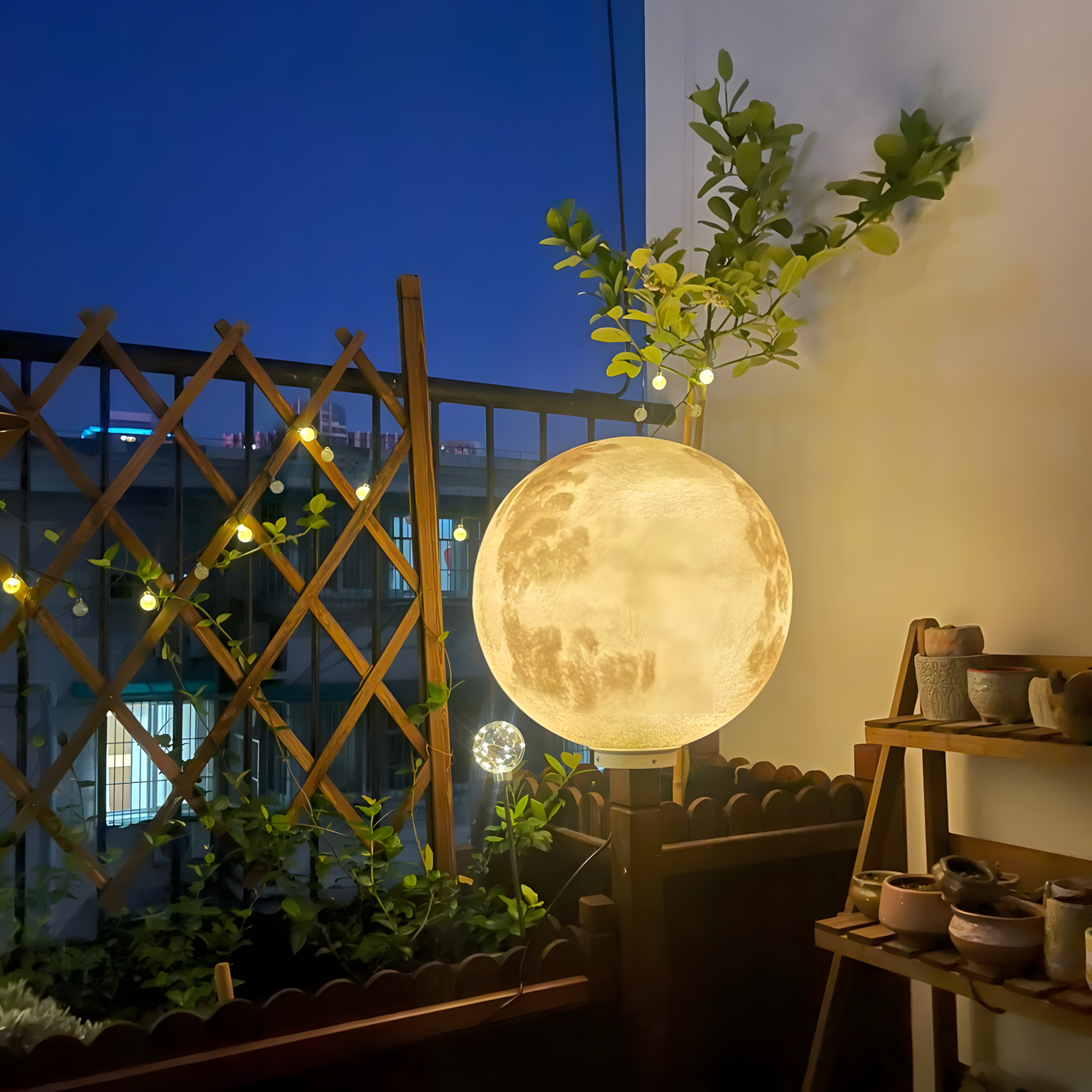 LED Moon Indoor & Outdoor Floor Lamp