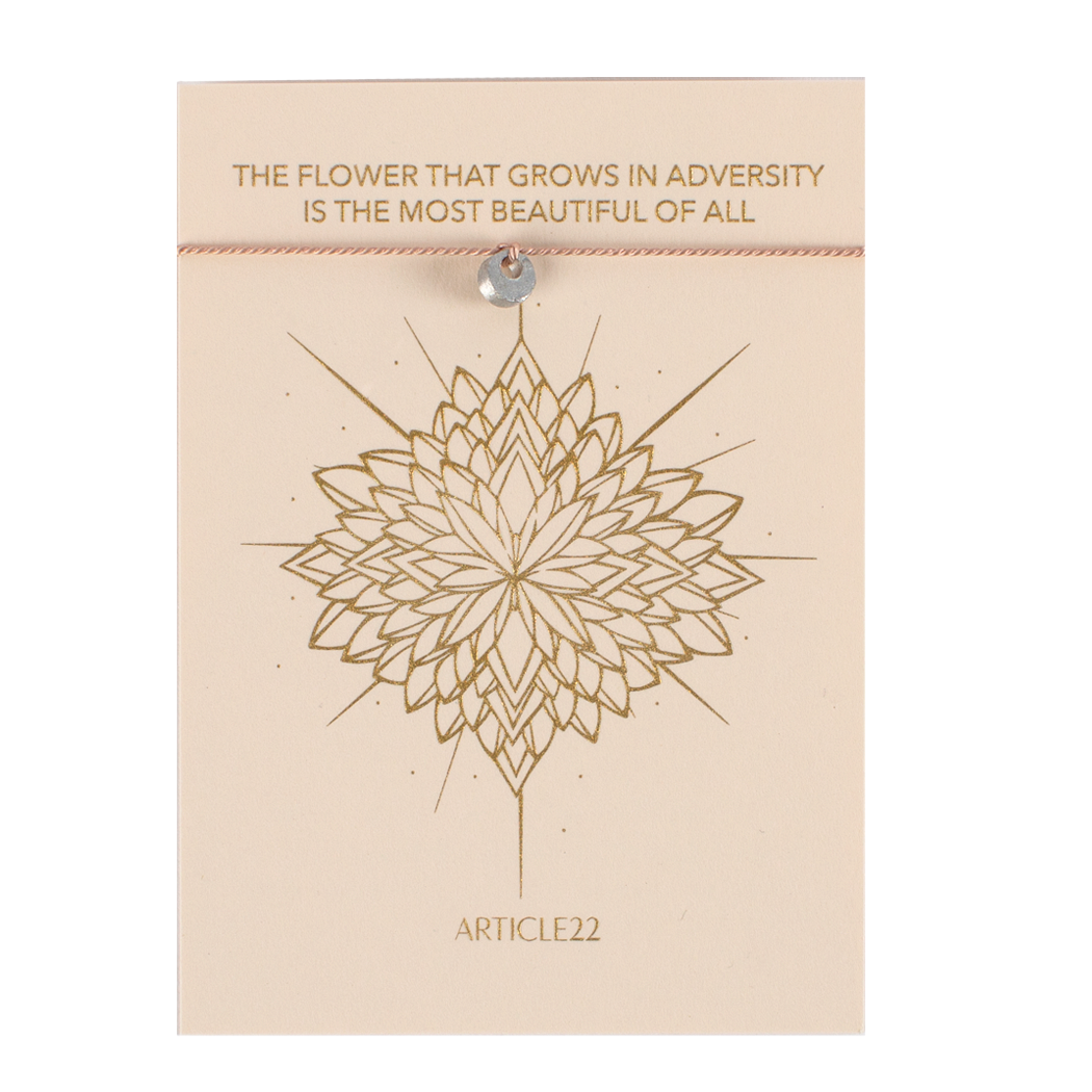 BEAUTY IN ADVERSITY - LOTUS FLOWER SILK MANTRA BRACELET