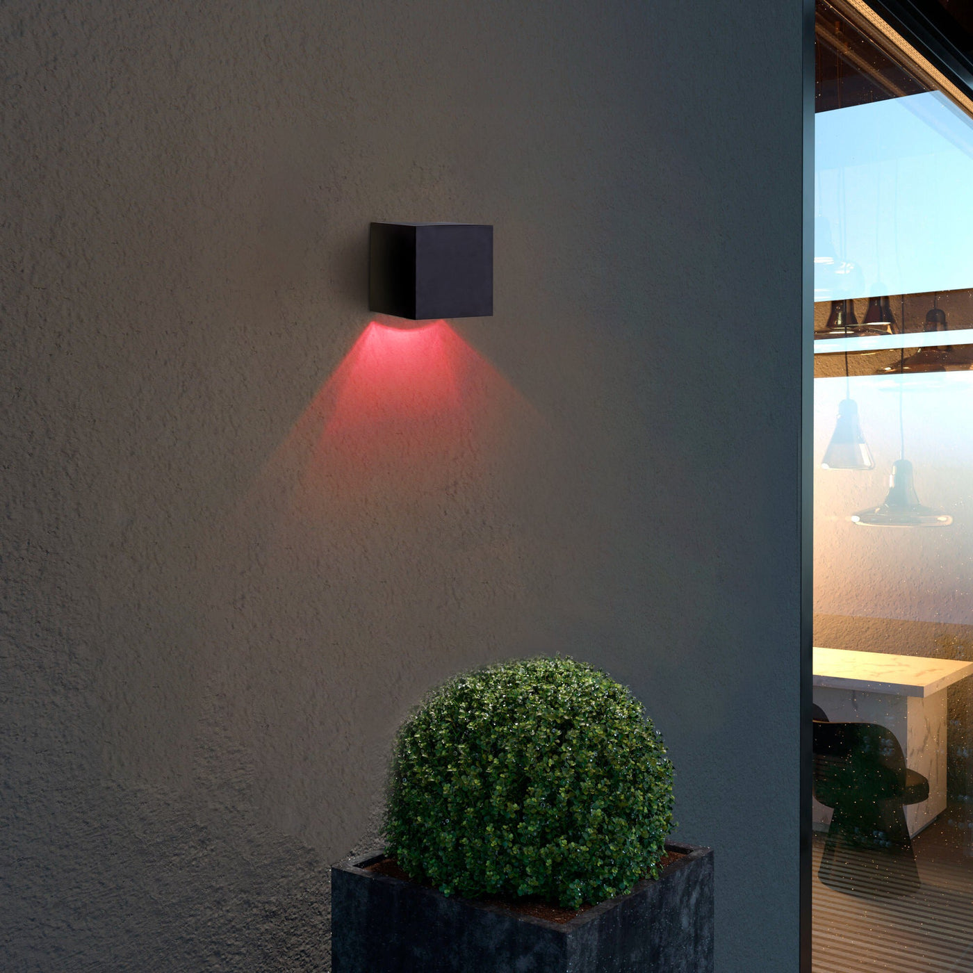Multi-Color Solar Cube Wall Lights