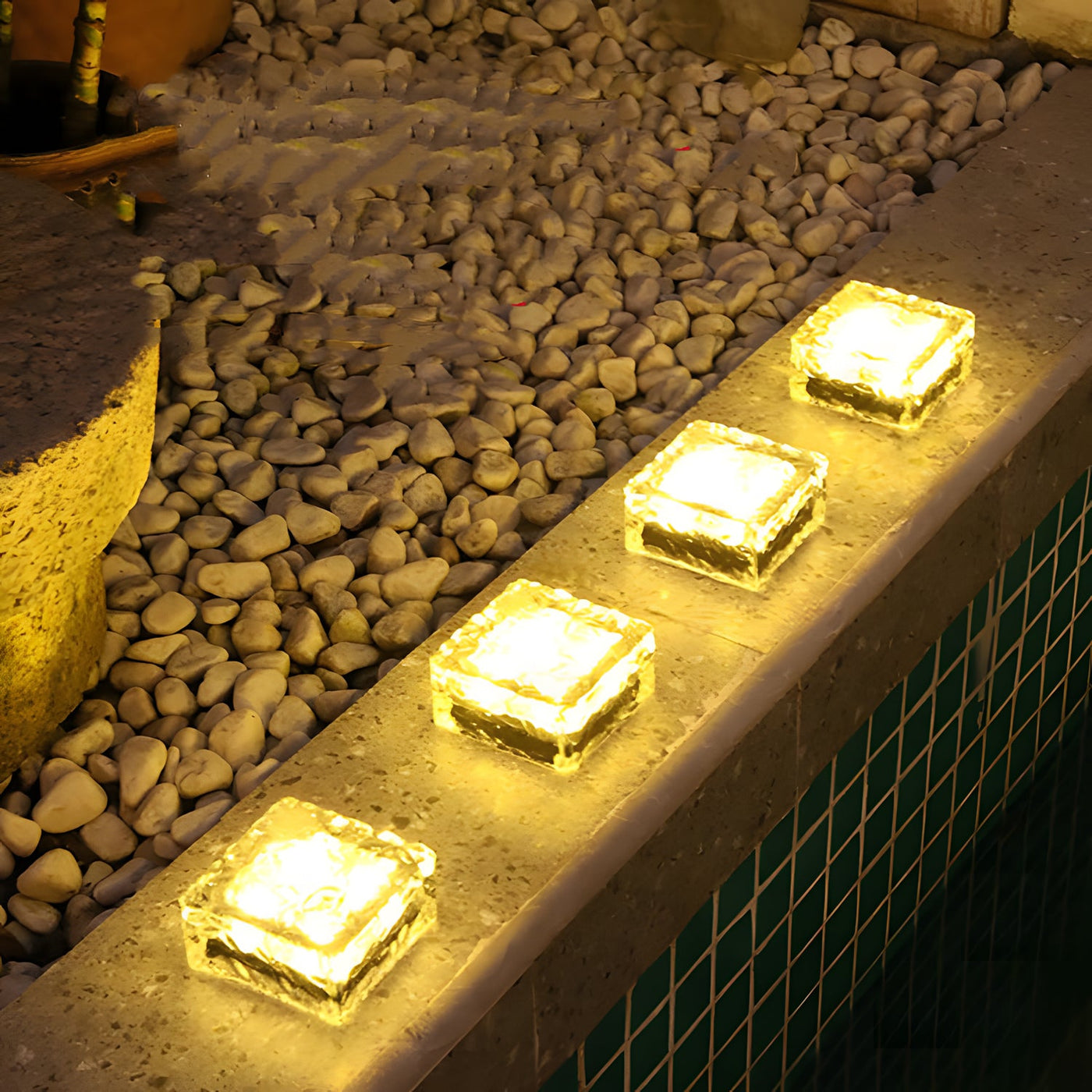 Outdoor Solar Ice Brick Light - 6-Pack