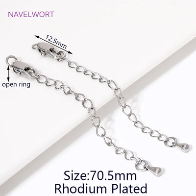 1/3/5Pcs/Lot 18K Gold Plated Round Extension Chain For Jewelry Making,Brass Extended Tail Chain DIY Necklace Accessories