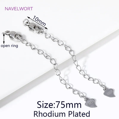 1/3/5Pcs/Lot 18K Gold Plated Round Extension Chain For Jewelry Making,Brass Extended Tail Chain DIY Necklace Accessories