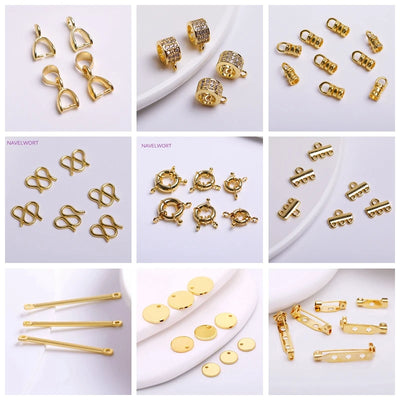 1/3/5Pcs/Lot 18K Gold Plated Round Extension Chain For Jewelry Making,Brass Extended Tail Chain DIY Necklace Accessories