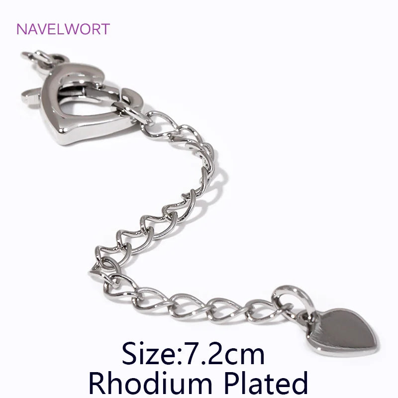 1/3/5Pcs/Lot 18K Gold Plated Round Extension Chain For Jewelry Making,Brass Extended Tail Chain DIY Necklace Accessories