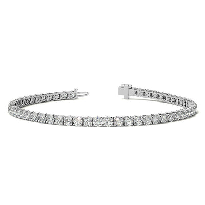 6.00 CTW AGI Certified Lab-Grown Diamond Tennis Bracelet in 14K Yellow or White Gold | G/VS Clarity