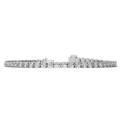 6.00 CTW AGI Certified Lab Grown Diamond Tennis Bracelet – 14K White Gold Overlay