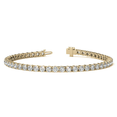 2CTW Created Moissanite Tennis Bracelet - Sterling Silver, 7" Length, White or 14K Gold Plated