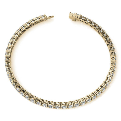 2CTW Created Moissanite Tennis Bracelet - Sterling Silver, 7" Length, White or 14K Gold Plated