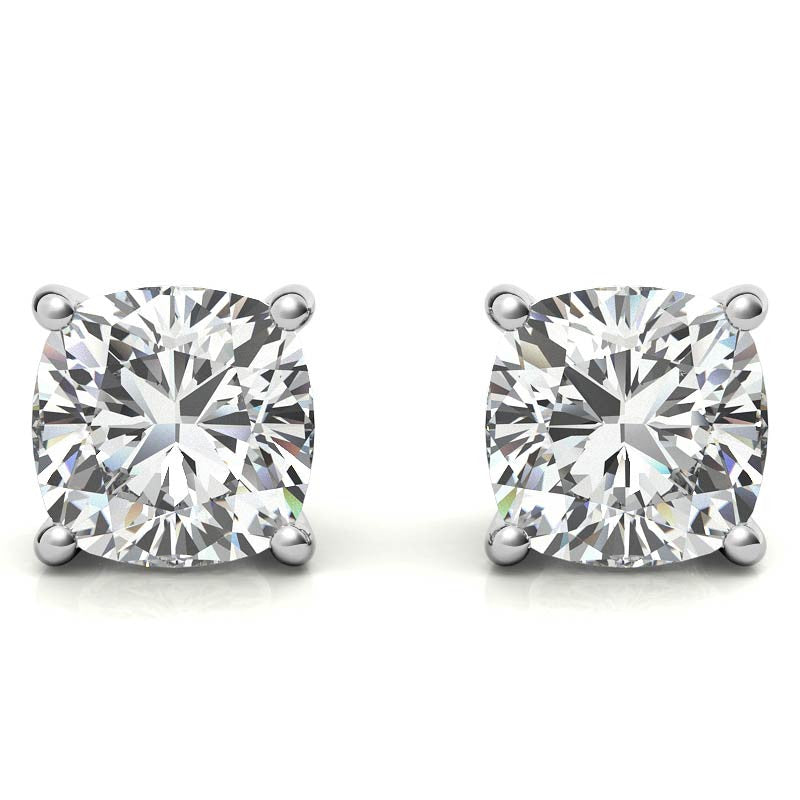 1.50 CTW Genuine Moissanite Stud Earrings – DEF Color, IF–VS1 Clarity, 14k Gold Over Sterling Silver