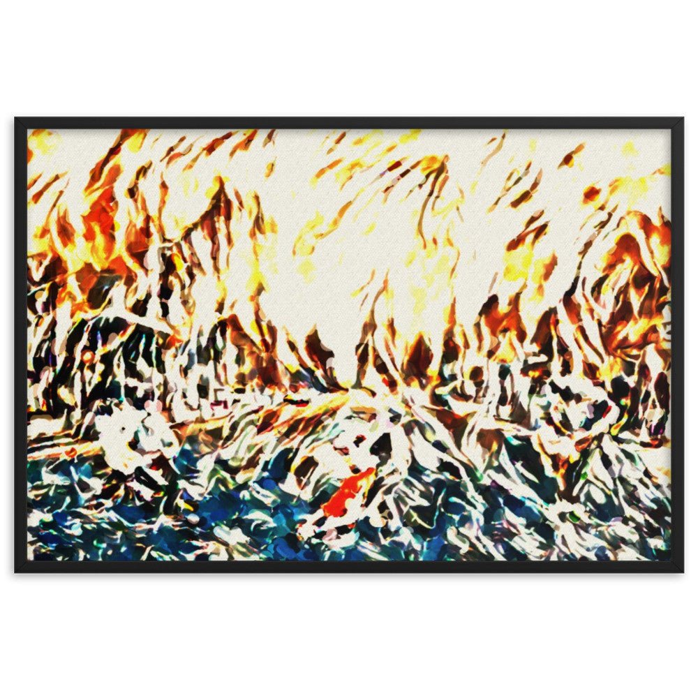 DANCE ME LIKE THE RAIN THAT BURNING OUT THE FIRE AROUND ME Framed Poster