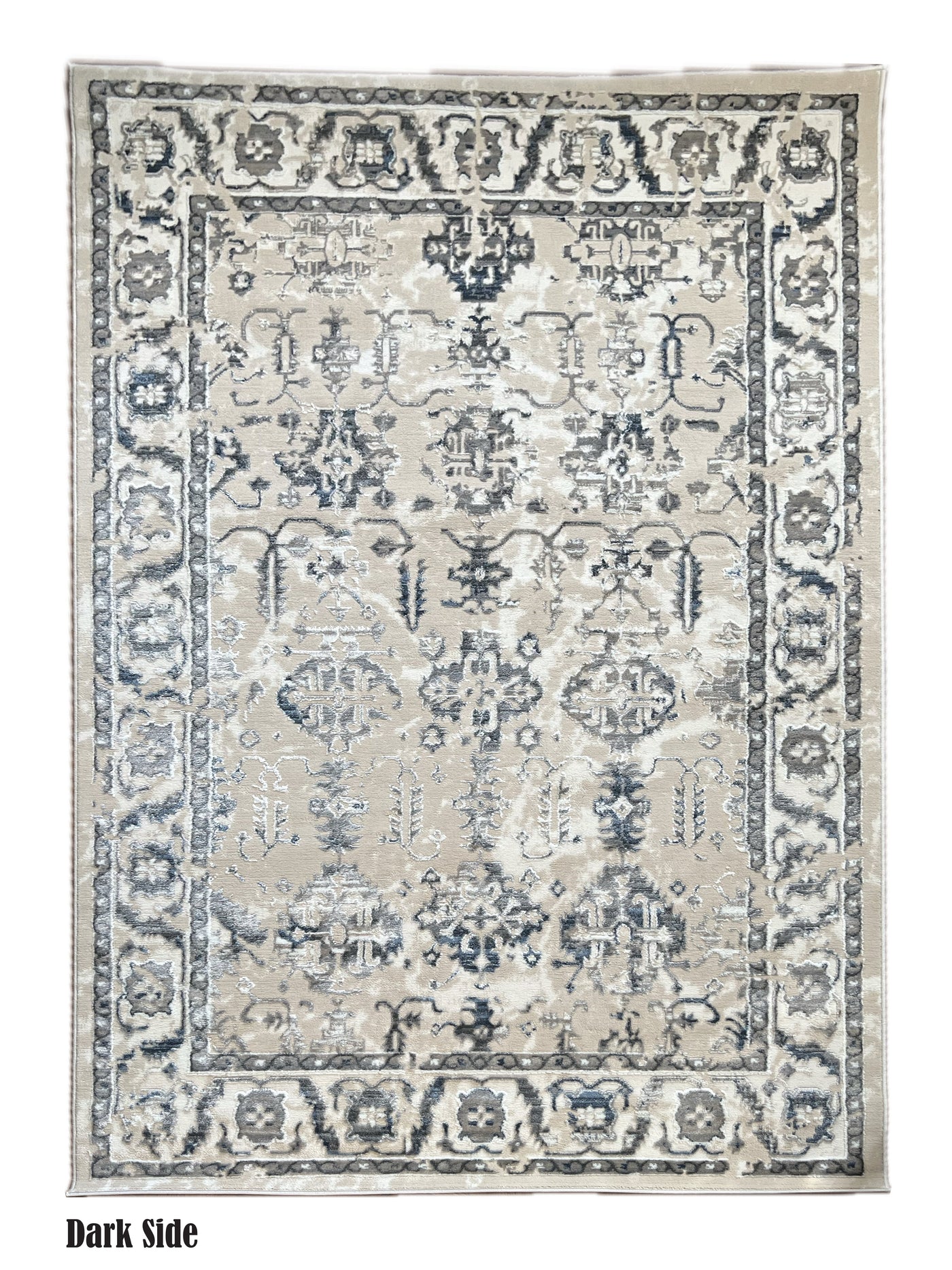 ROY's Home High&Low Area Rugs, Silver and Dark Shiny Effect