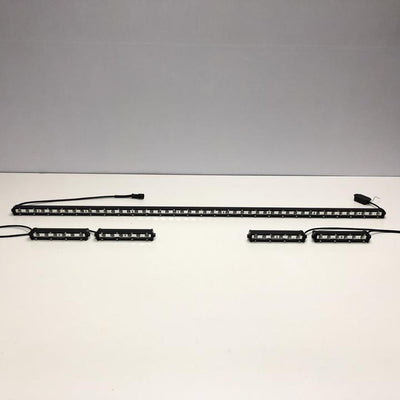 1 Ultra Slim Strobe Light Bar Sync with 4 Packs 7" Light Bar
