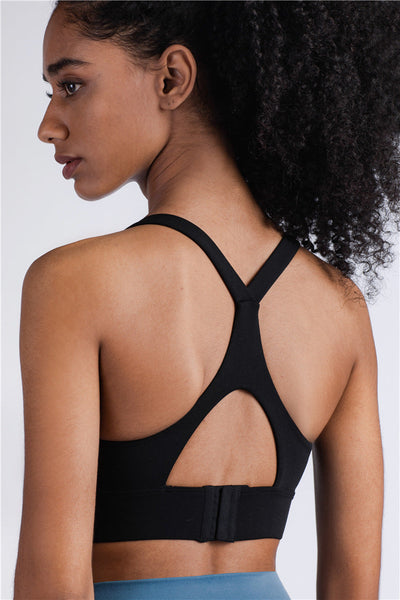 Yoga Bras Sports Tops Underwear Female Cross-back Buckle Running Shock-Resistant Sports Brassiere