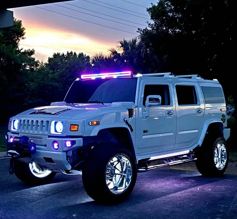 1 RGB Flow Light Bar Sync with 4 packs RGB Flow LED Pods