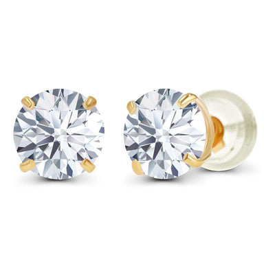 1.50 CTW Lab-Grown Diamond Stud Earrings in 14K White or Yellow Gold – F Color, VS Clarity | AGI Certified